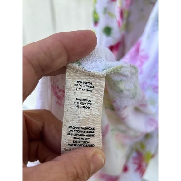 Soft Surroundings Floral Cotton Painterly Robe‎ Small - Picture 6 of 7